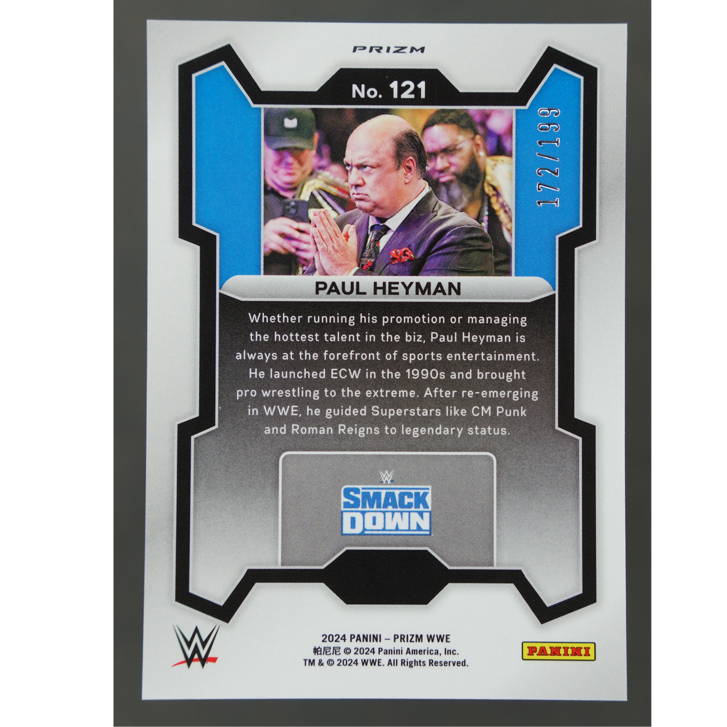 Paul Heyman 2024 Prizm 172/199 #121