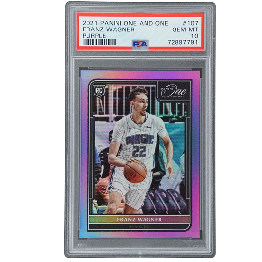 Franz Wagner 2021 One and One Purple RC 9/25 PSA 10 #107