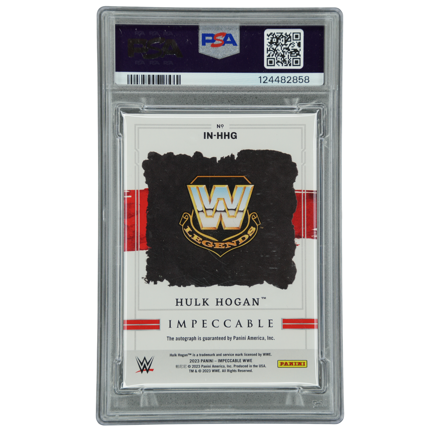 Hulk Hogan 2023 Impeccable Indelible Ink Auto 45/75 PSA 7 #INHHG