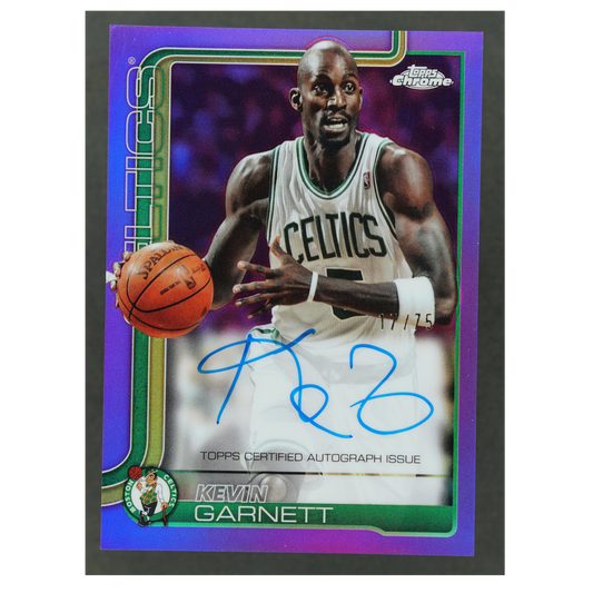 Kevin Garnett 2025 Chrome Purple Auto 17/75 #TCA-KG