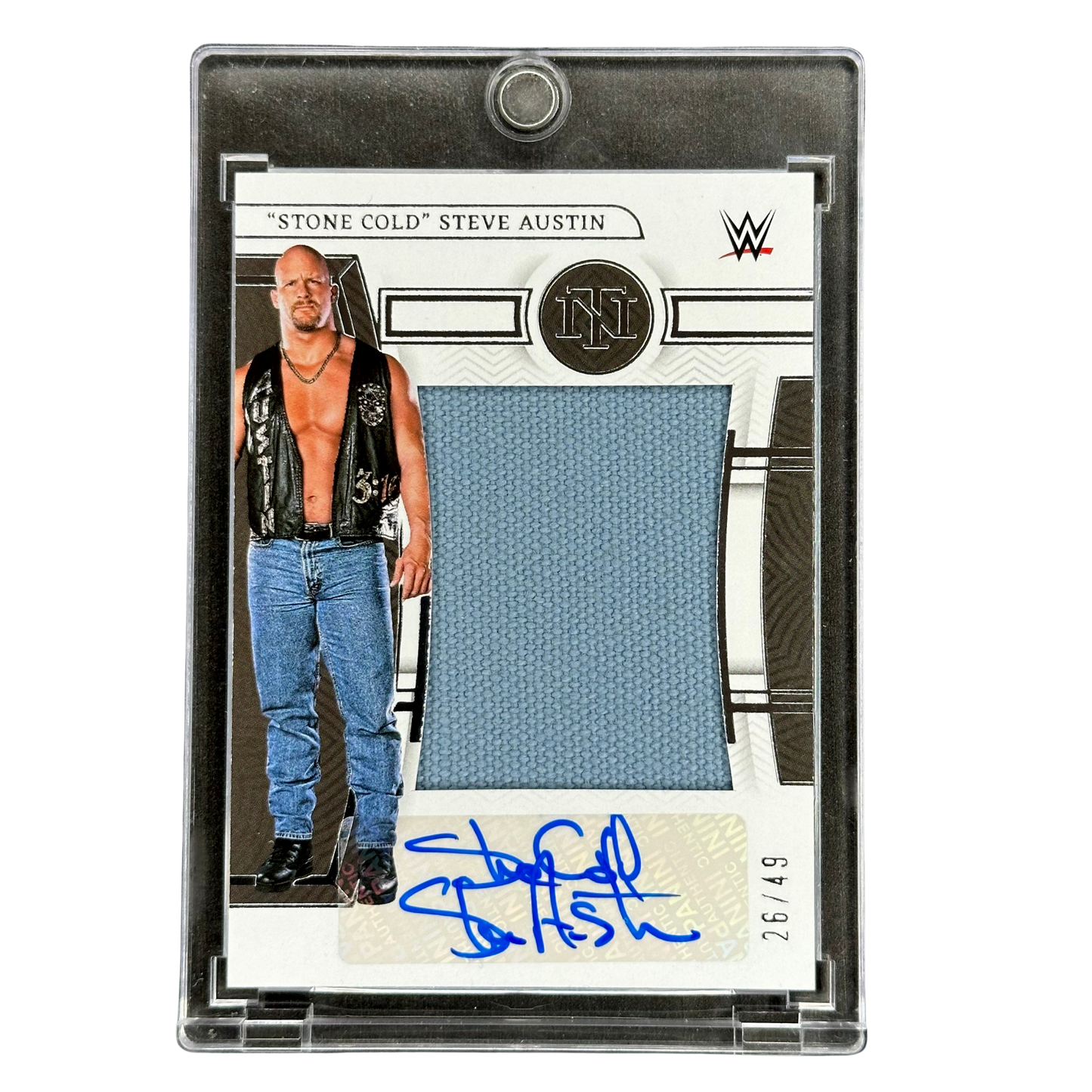 "Stone Cold" Steve Austin 2023 National Treasures Memorabilia Auto 26/49 #NT-SCA