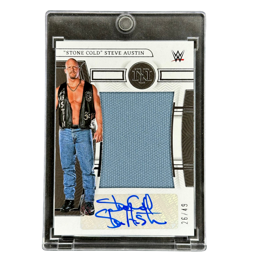 "Stone Cold" Steve Austin 2023 National Treasures Memorabilia Auto 26/49 #NT-SCA