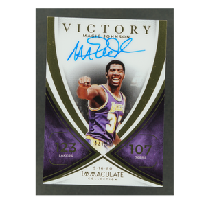 Magic Johnson 2024-25 Immaculate Victory Auto 43/75 #VS-MGJ