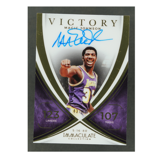 Magic Johnson 2024-25 Immaculate Victory Auto 43/75 #VS-MGJ
