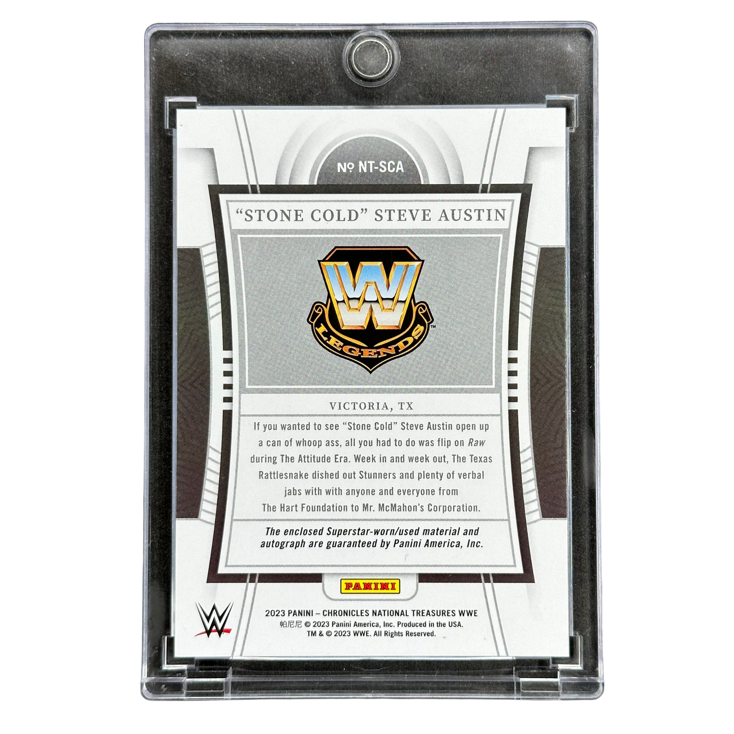"Stone Cold" Steve Austin 2023 National Treasures Memorabilia Auto 26/49 #NT-SCA