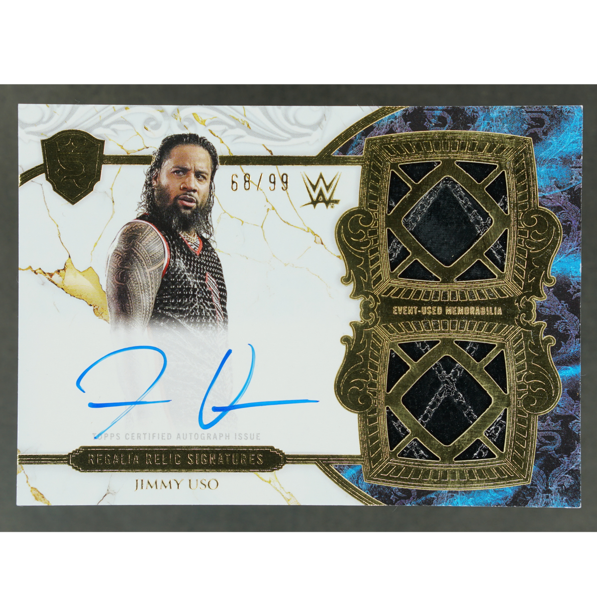 Jimmy Uso 2025 Royalty Regalia Relic Auto 68/99 #RES-JUS
