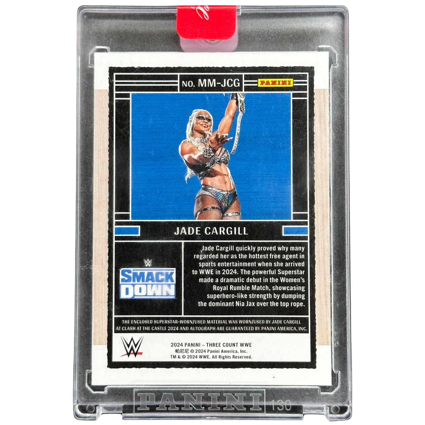 Jade Cargill 2024 Three Count Memorabilia Auto 35/49 #MM-JCG