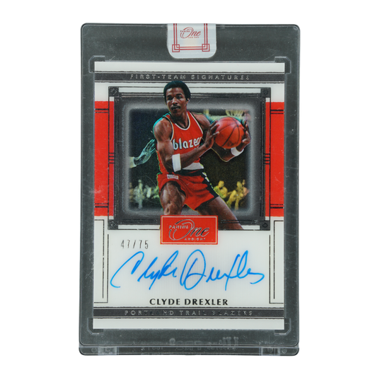 Clyde Drexler 2020 Panini One First-Team Signatures 47/75 Auto #FTS-CDX