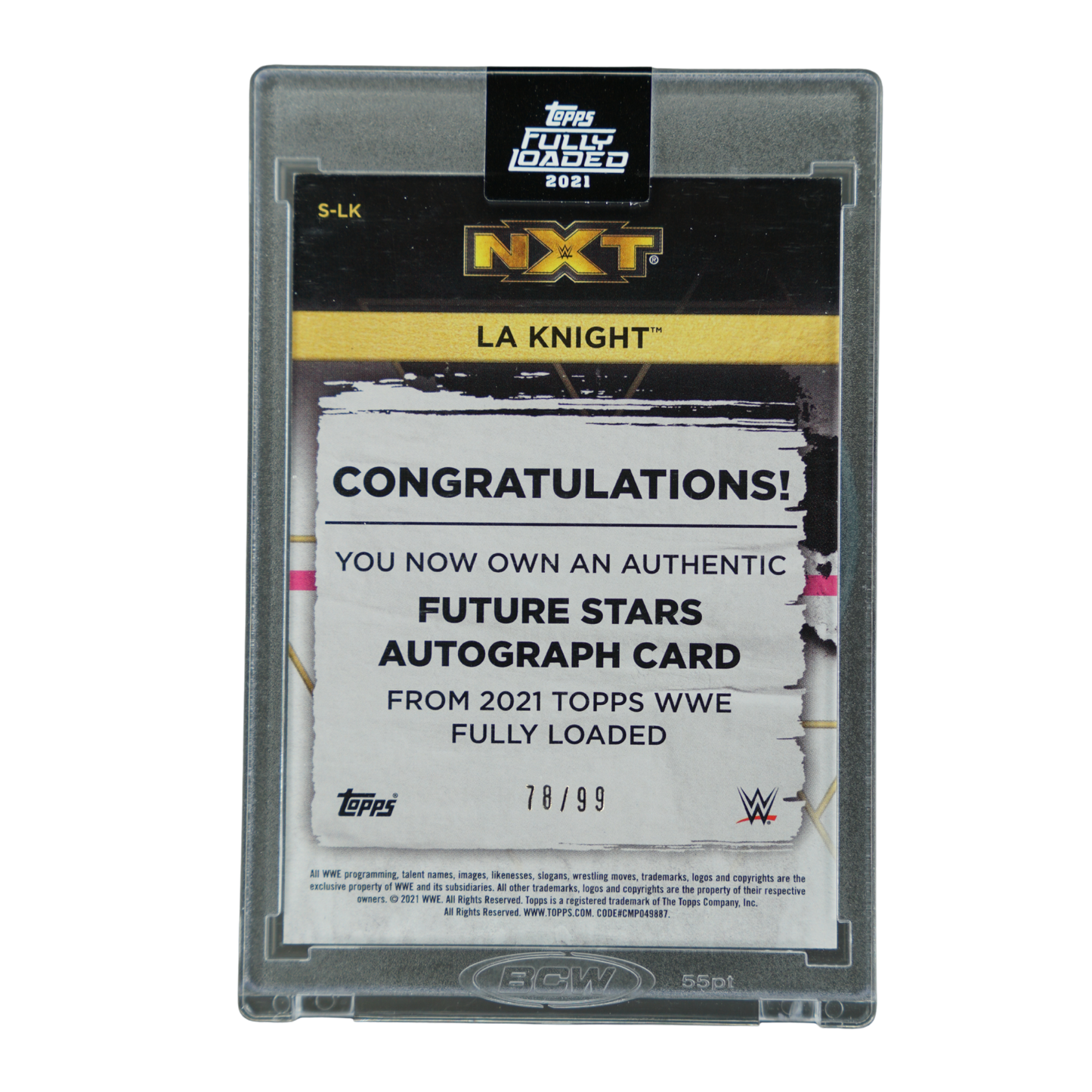 LA Knight 2021 Fully Loaded NXT Auto 78/99 #S-LK