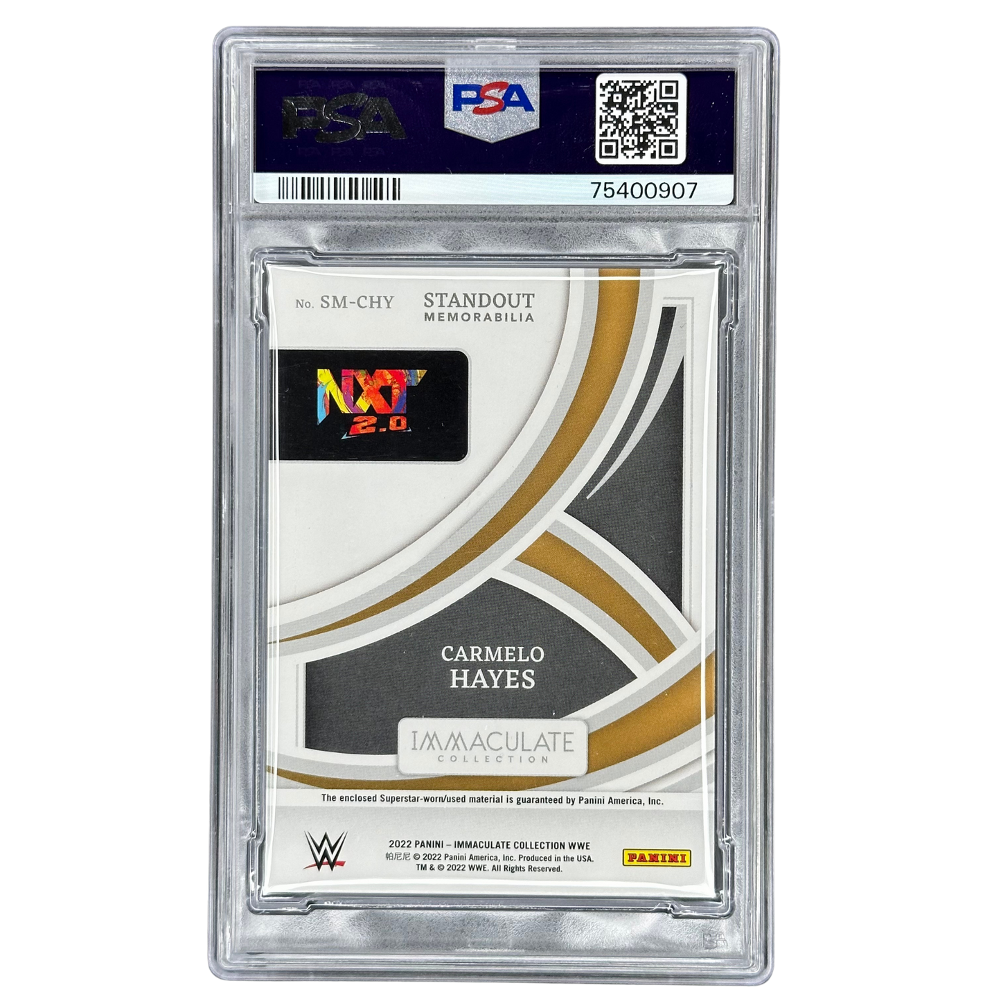 Carmelo Hayes 2022 Immaculate Standout Memorabilia Red RC Rookie Card PSA 8 #SMCHY