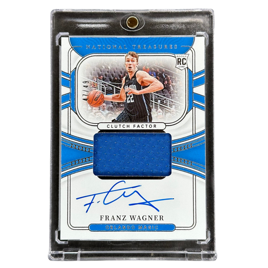 Franz Wagner 2021 National Treasures Clutch Factor Merorabilia Auto RC Rookie Card 47/49 #CF-FRZ
