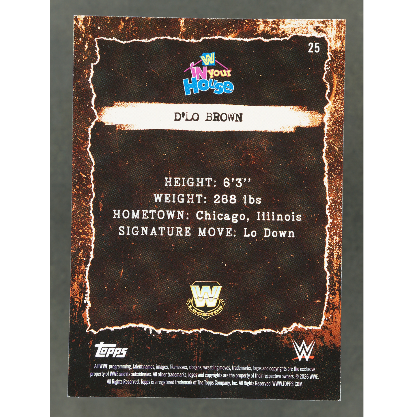 D´Lo Brown 2026 WWE Decades in your House 10/25 #25