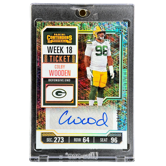 Colby Wooden 2023 Contenders Week 18 Ticket RC Rookie Card Auto 9/18 #188