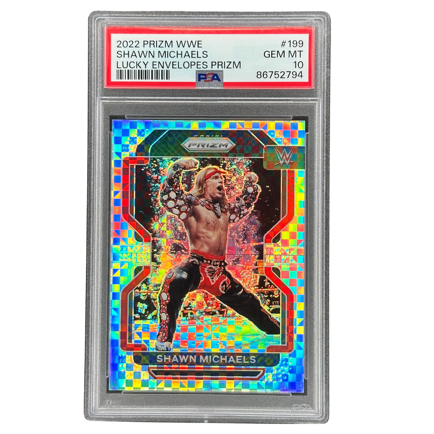Shawn Michaels 2022 Prizm Lucky Envelopes 5/8 PSA 10 #199