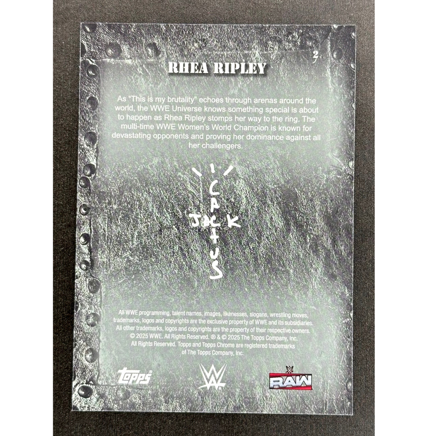 Rhea Ripley 2025 Cactus Jack Black/Yellow #2