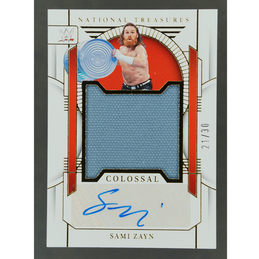 Sami Zayn 2024 National Treasures Colossal Memorabilia Auto 21/30 #CMS-SZ2