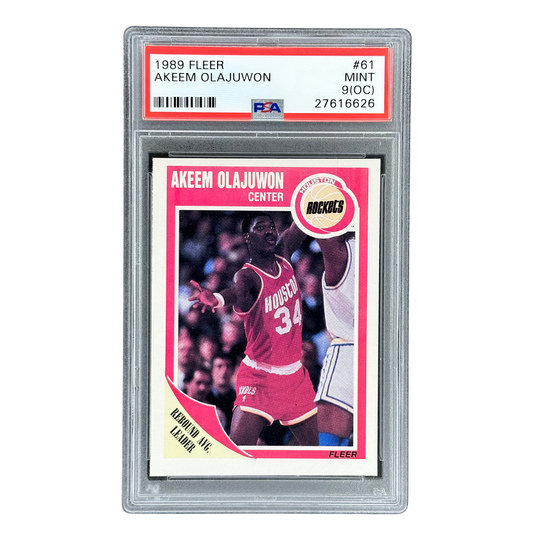Akeem (Hakeem) Olajuwon 1989 Fleer PSA 9 #61