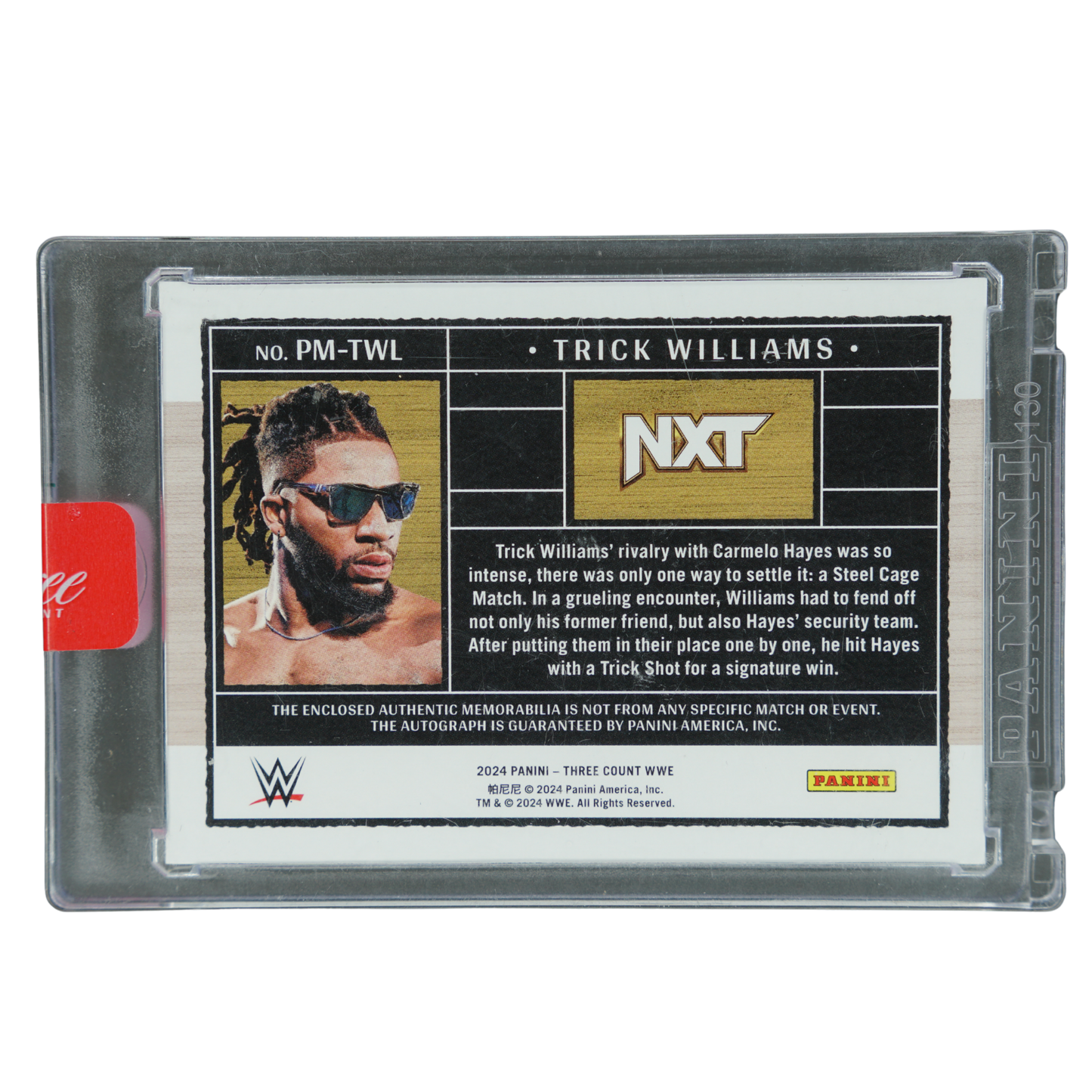 Trick Williams 2024 Three Count Memorabilia Auto 50/99 #PM-TWL