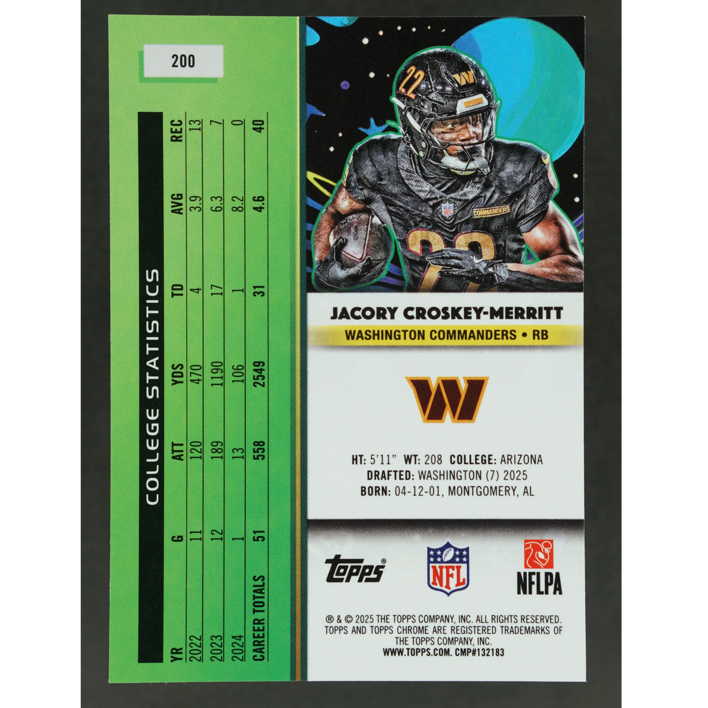 Jacory Croskey-Merritt 2025 Cosmic 2/99 #200