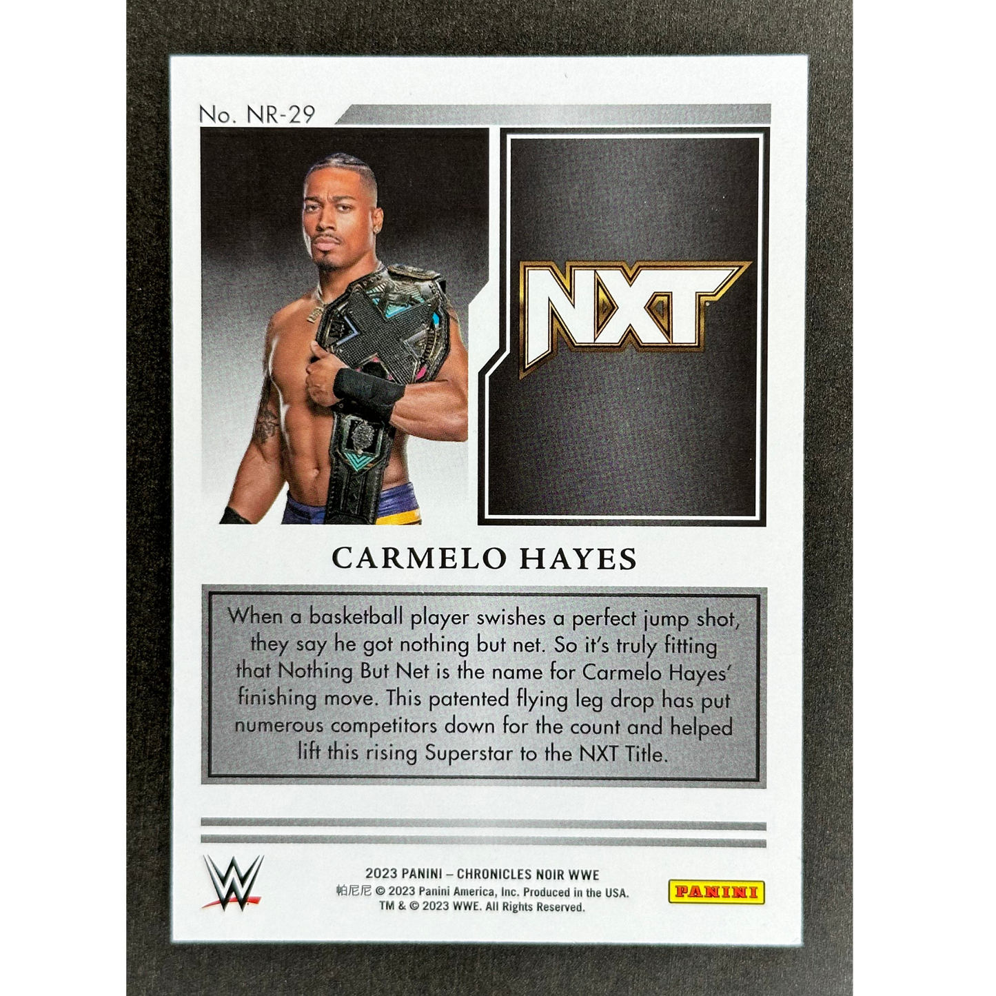 Carmelo Hayes 2023 Chronicles Noir 11/25 #NR-29