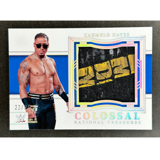 Carmelo Hayes 2024 National Treasures Colossal Memorabilia 22/25 #CL-CHY