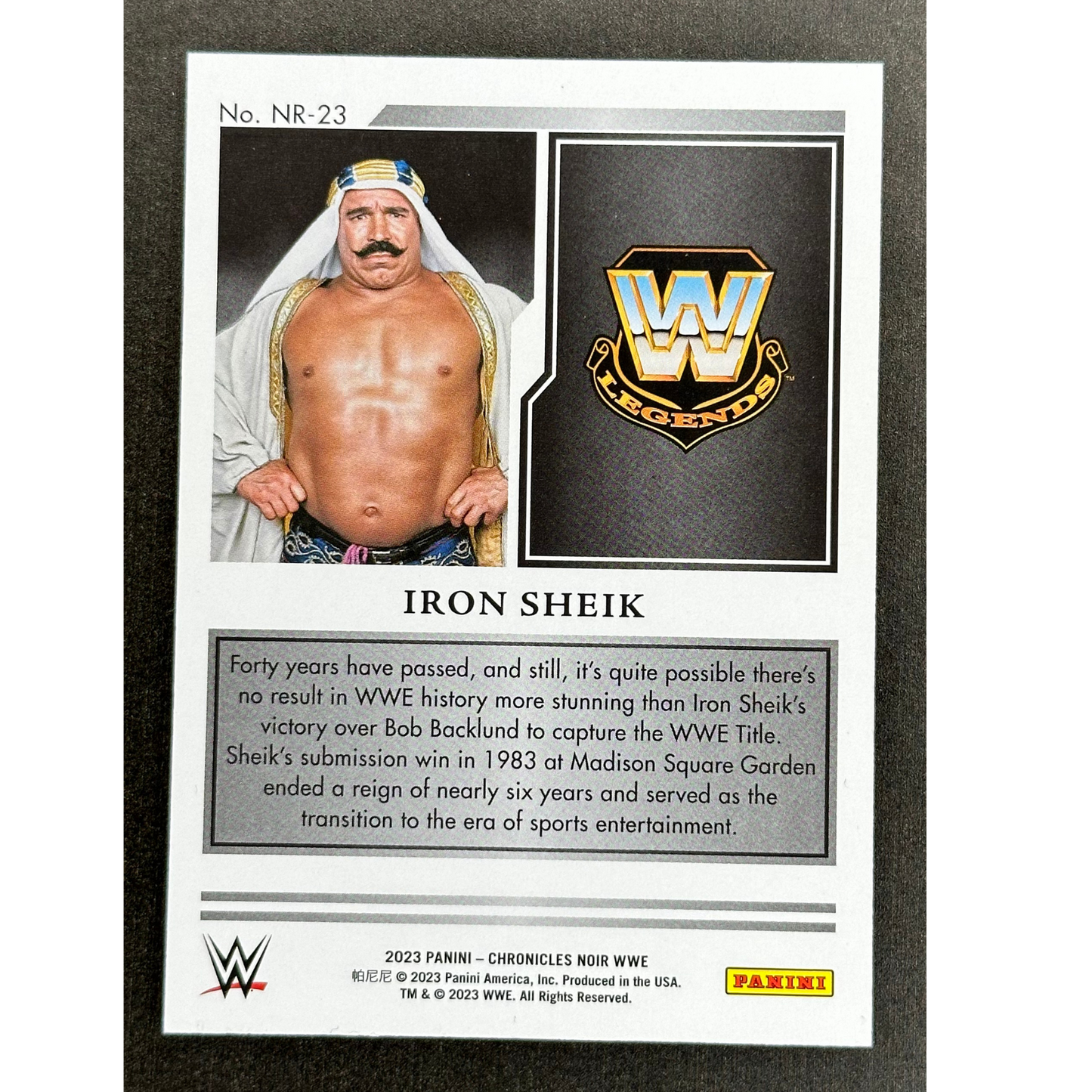 Iron Sheik 2023 Noir 4/25 #NR-23