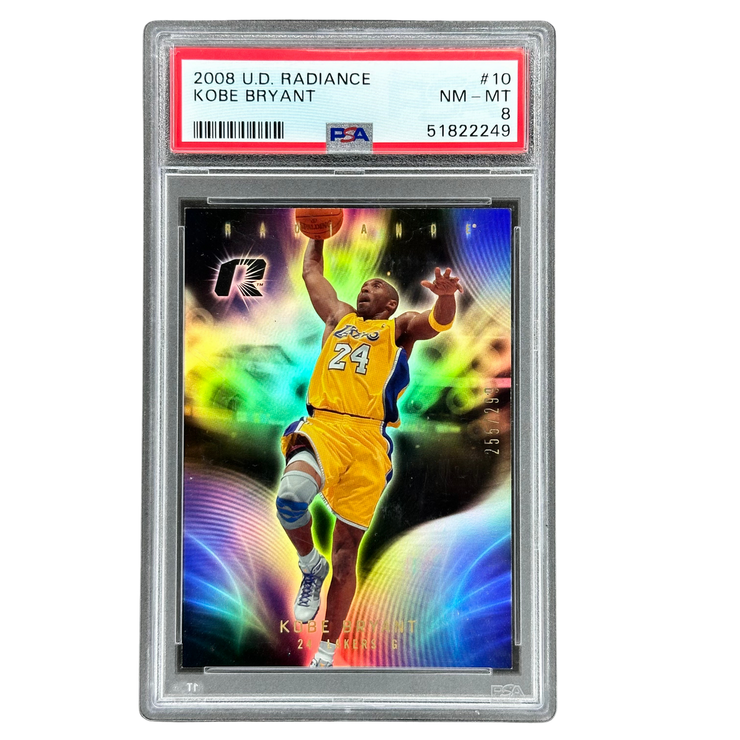 Kobe Bryant 2008 Upper Deck Radiance 255/299 PSA 8 #10