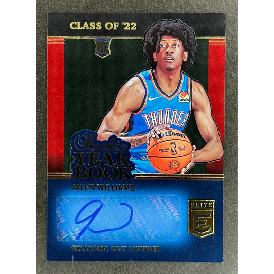 Jalen Williams 2022 Elite Rookie Year Book Class of 2022 Auto #RYB-JLW