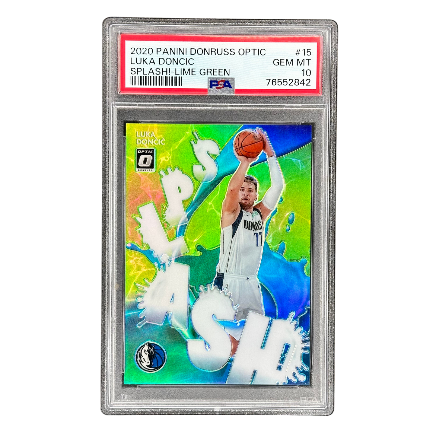 Luka Doncic 2020 Optic Splash! Lime Green 120/149 PSA 10 #15