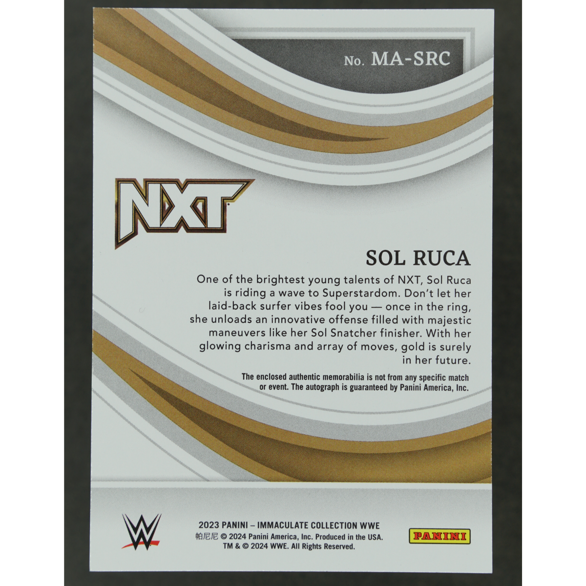 Sol Ruca 2023 Immaculate Memorabilia Auto RC 30/99 #MA-SRC