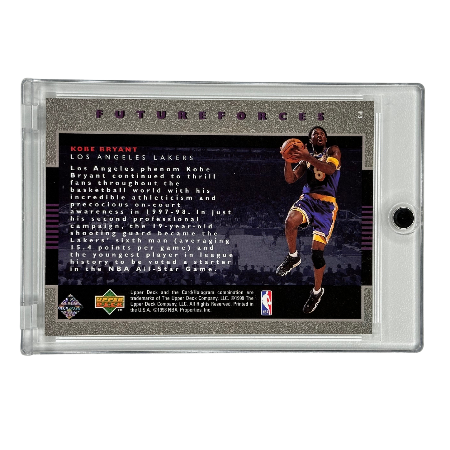 Kobe Bryant 1998 Upper Deck Future Forces #F3