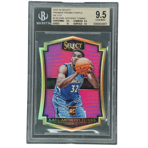 Karl-Anthony Towns 2015-16 Select RC Die-Cut BGS 9.5 #136