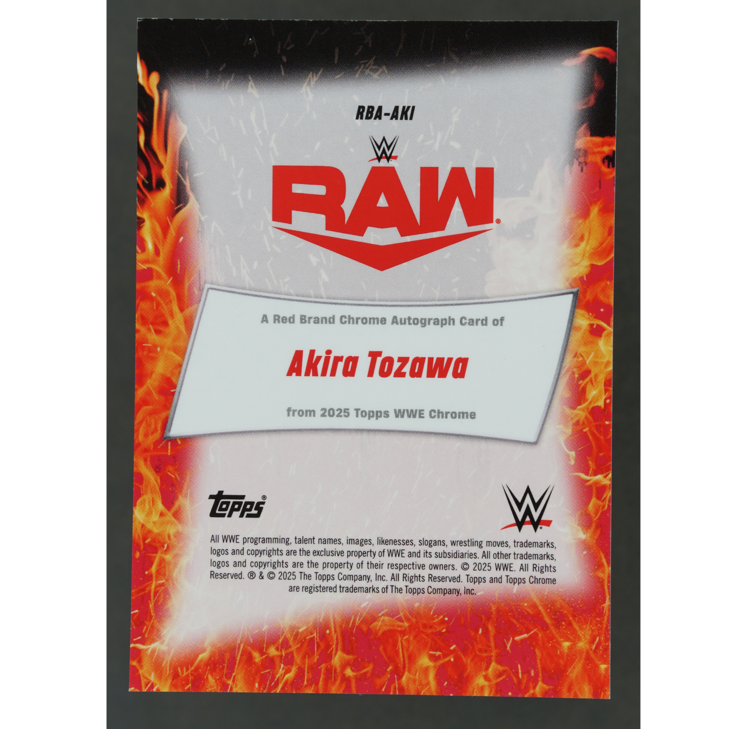 Akira Tozawa 2025 Red Brand Auto Blue 150/150 #RBA-AKI