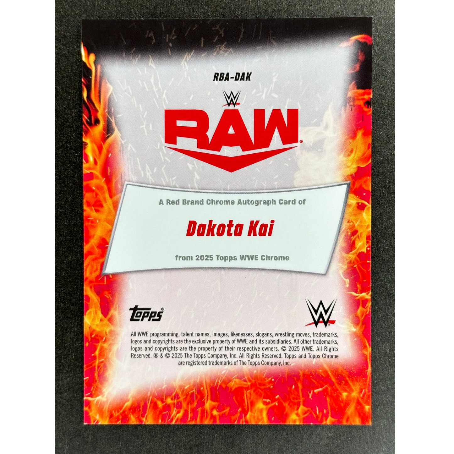 Dakota Kai 2025 Chrome Red Brand Auto 20/25 #RBA-DAK