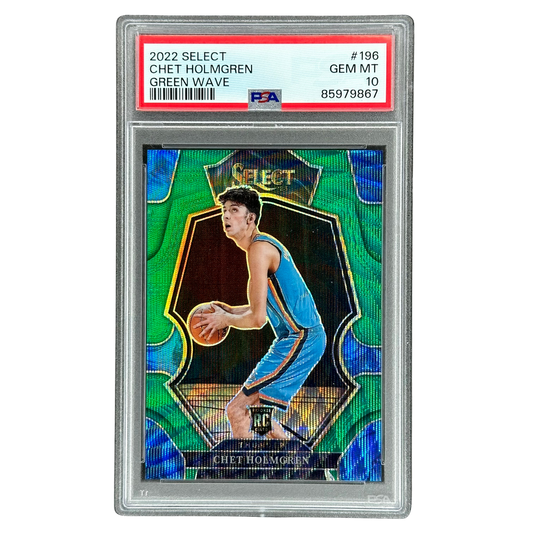 Chet Holmgren 2022 Select Green Wave 49/50 RC Rookie Card PSA 10 #196