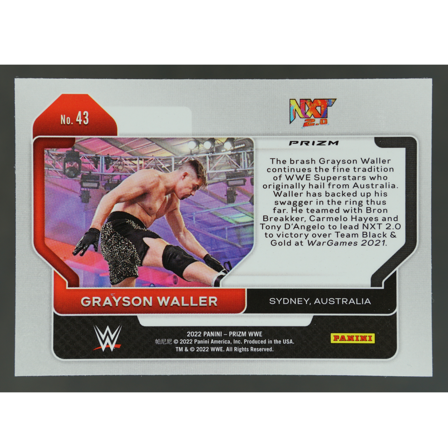 Grayson Waller 2022 Prizm Ice RC #43
