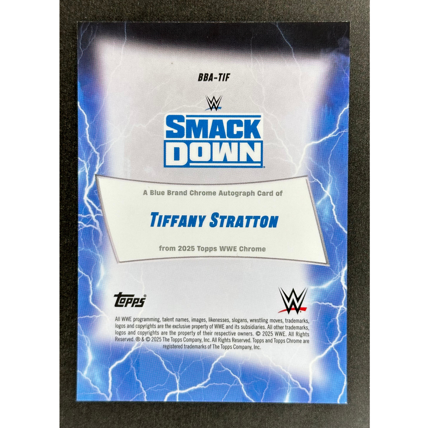 Tiffany Stratton 2025 Chrome Blue Brand Auto Gold 8/50 #BBA-TIF