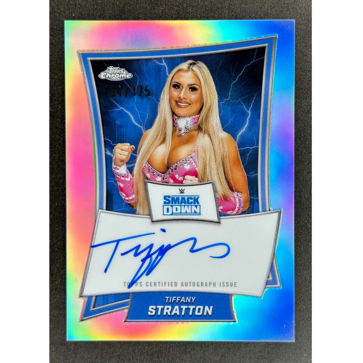 Tiffany Stratton 2025 Chrome Blue Brand Auto 134/175 #BBA-TIF