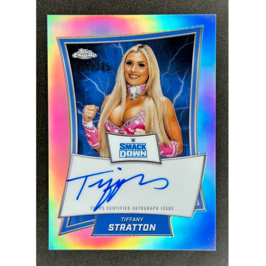 Tiffany Stratton 2025 Chrome Blue Brand Auto 134/175 #BBA-TIF