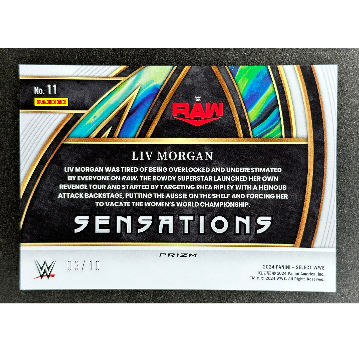 Liv Morgan 2024 Select Gold Wave Sensations 3/10 #11