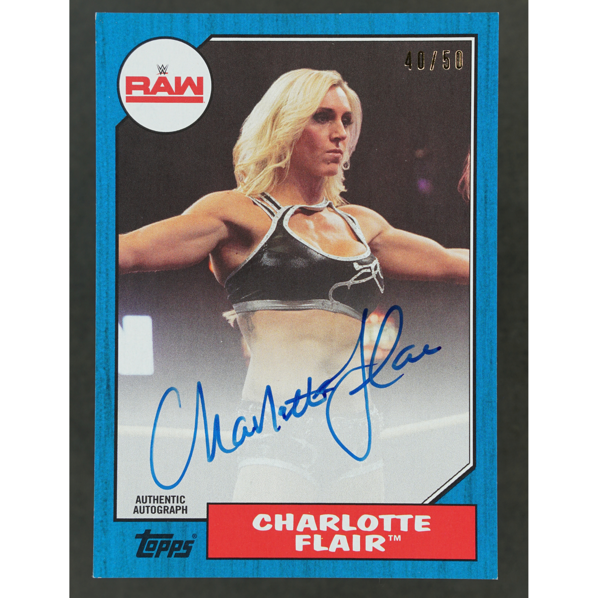 Charlotte Flair 2017 Heritage Raw Auto 40/50