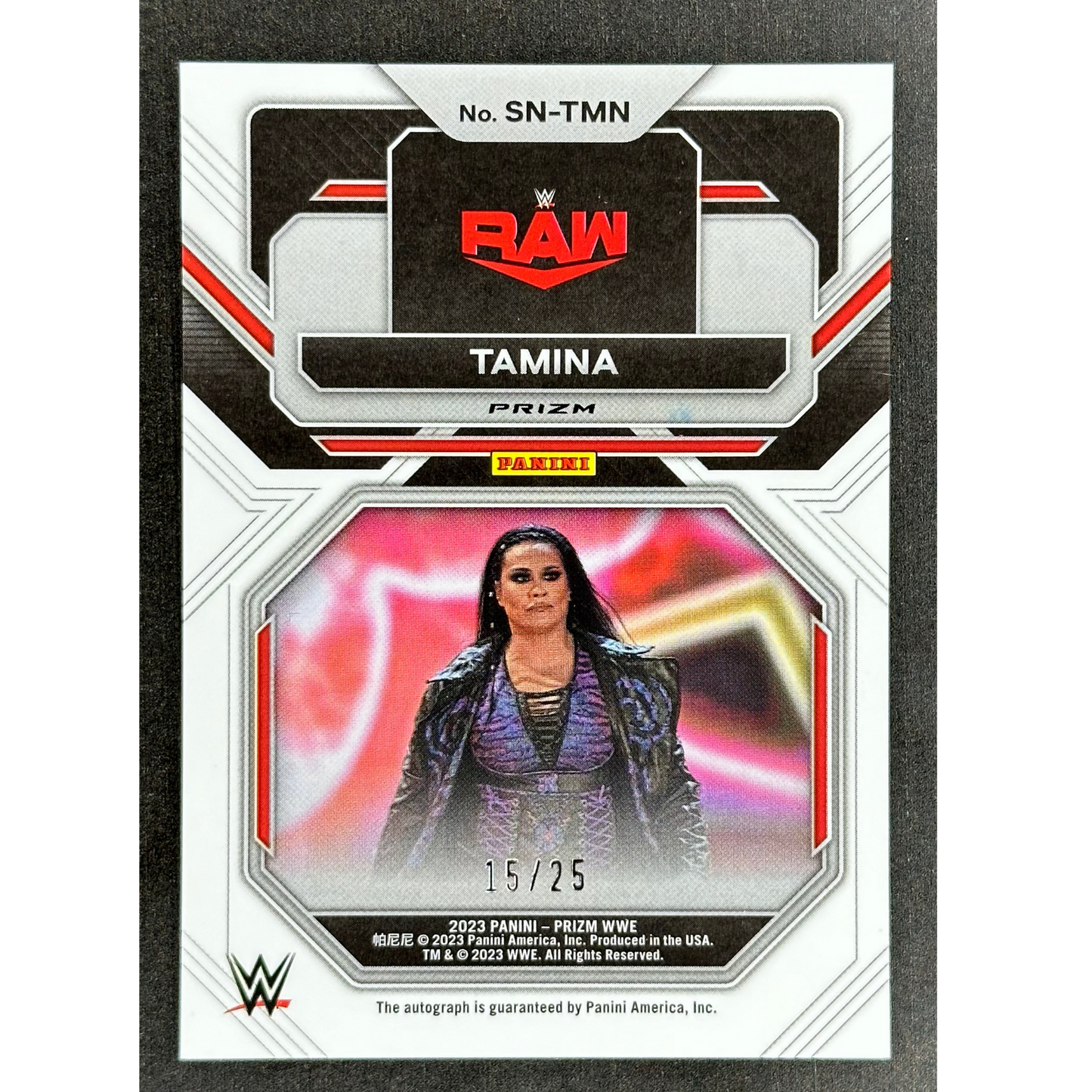Tamina 2023 Prizm Sensational Signatures Mojo Auto 15/25 #SN-TMN