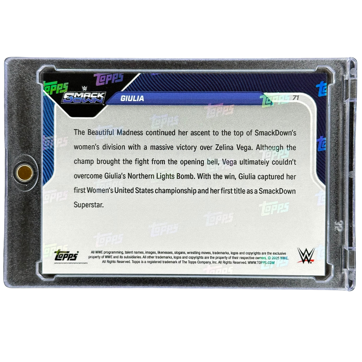 Giulia 2025 Topps Now Captures Womens United State Title 7/25 #71