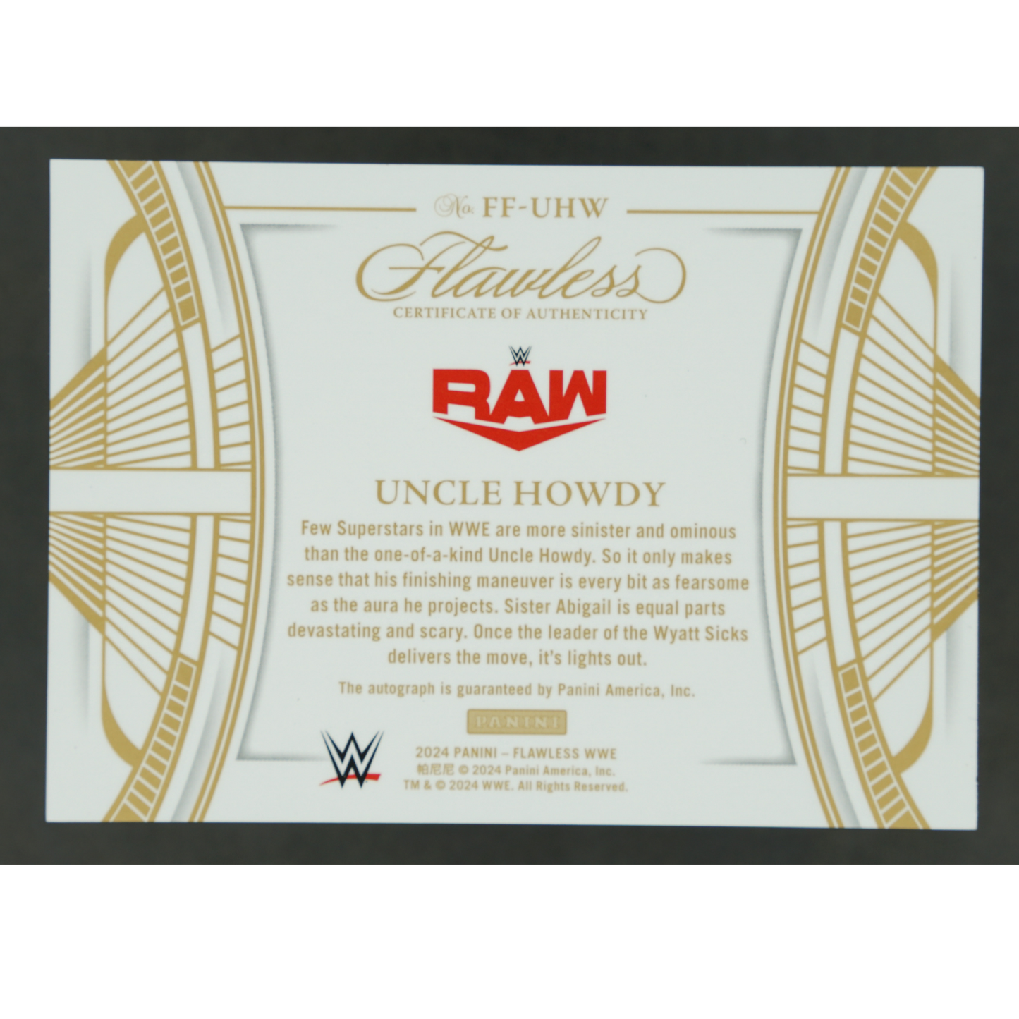 Uncle Howdy 2024 Flawless Finishing Moves Auto 6/8 #FF-UHW