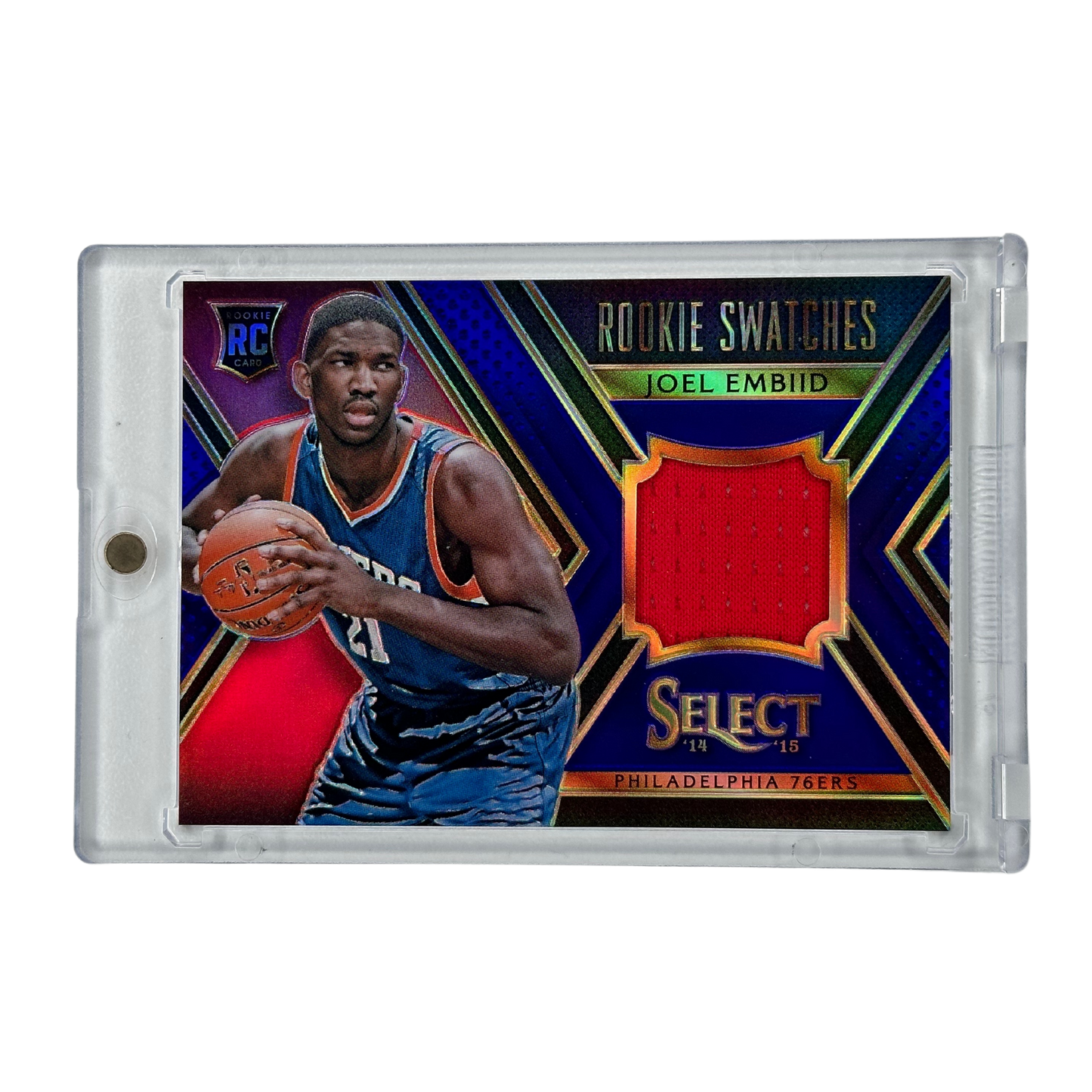 Joel Embiid 2014-15 Select Rookie Swatches Player Worn 75/99 RC Rookie Card #5