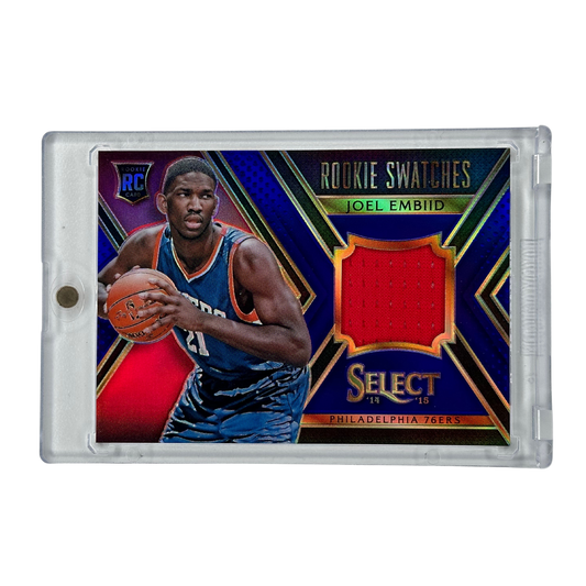 Joel Embiid 2014-15 Select Rookie Swatches Player Worn 75/99 RC Rookie Card #5