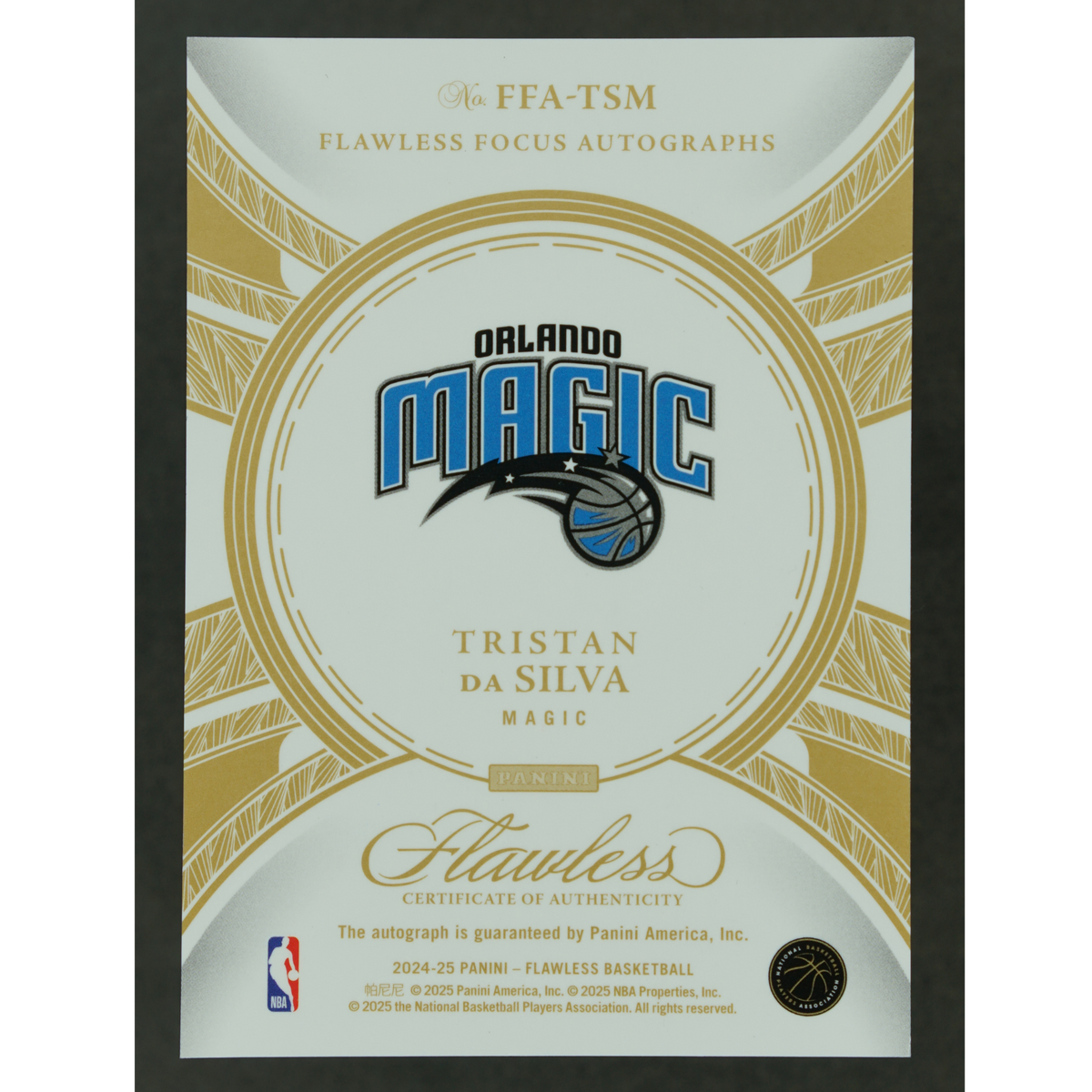 Tristan Da Silva 2024-25 Flawless Focus RC Auto 7/25 #FFA-TSM