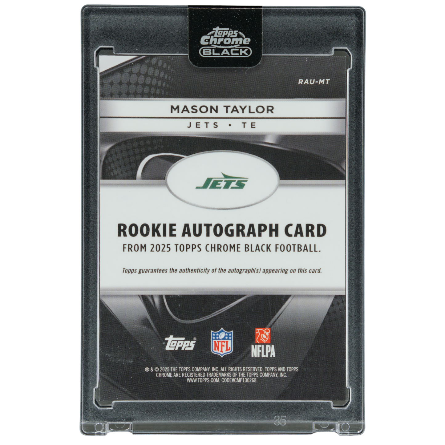 Mason Taylor 2025 Chrome Black RC Auto #RAU-MT
