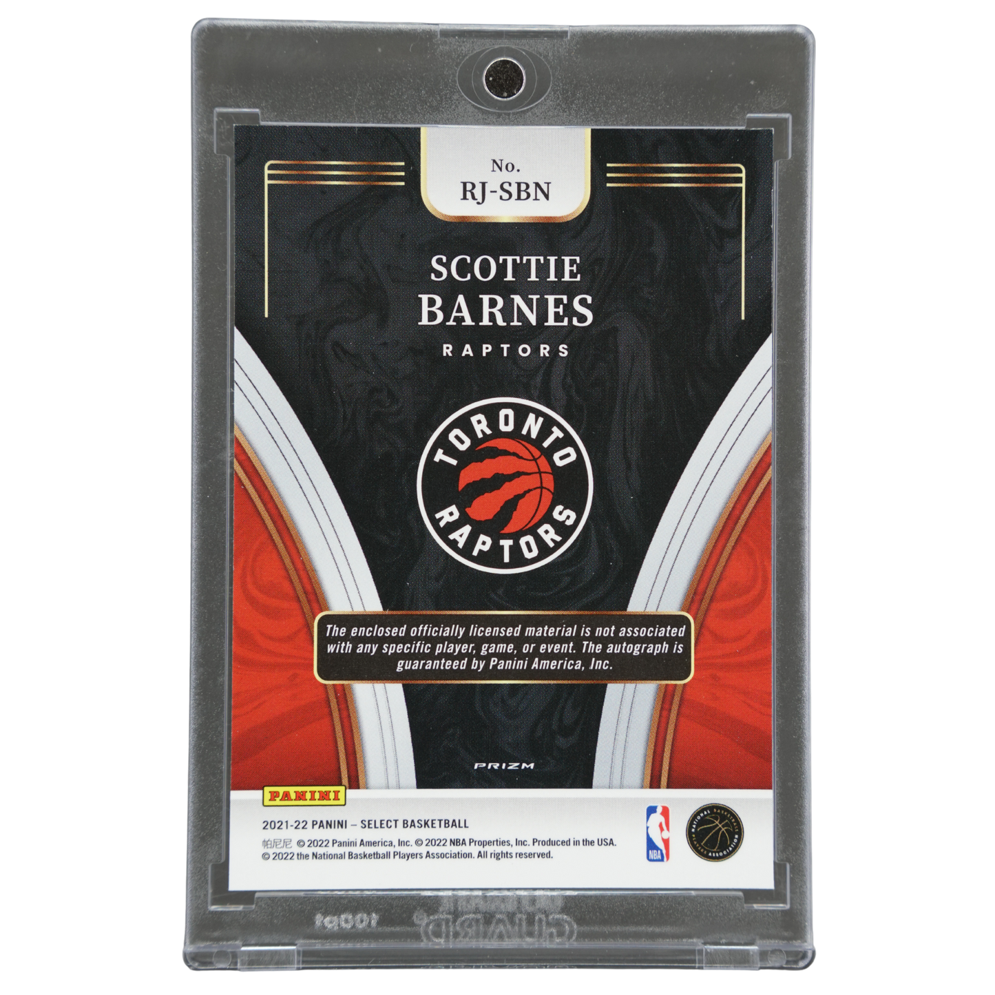 Scottie Barnes 2021 Select RC Jersey Auto Red Wave #RJ-SBN