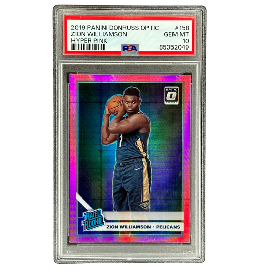 Zion Williamson 2019 Optic Hyper Pink RC Rookie Card PSA 10 #158